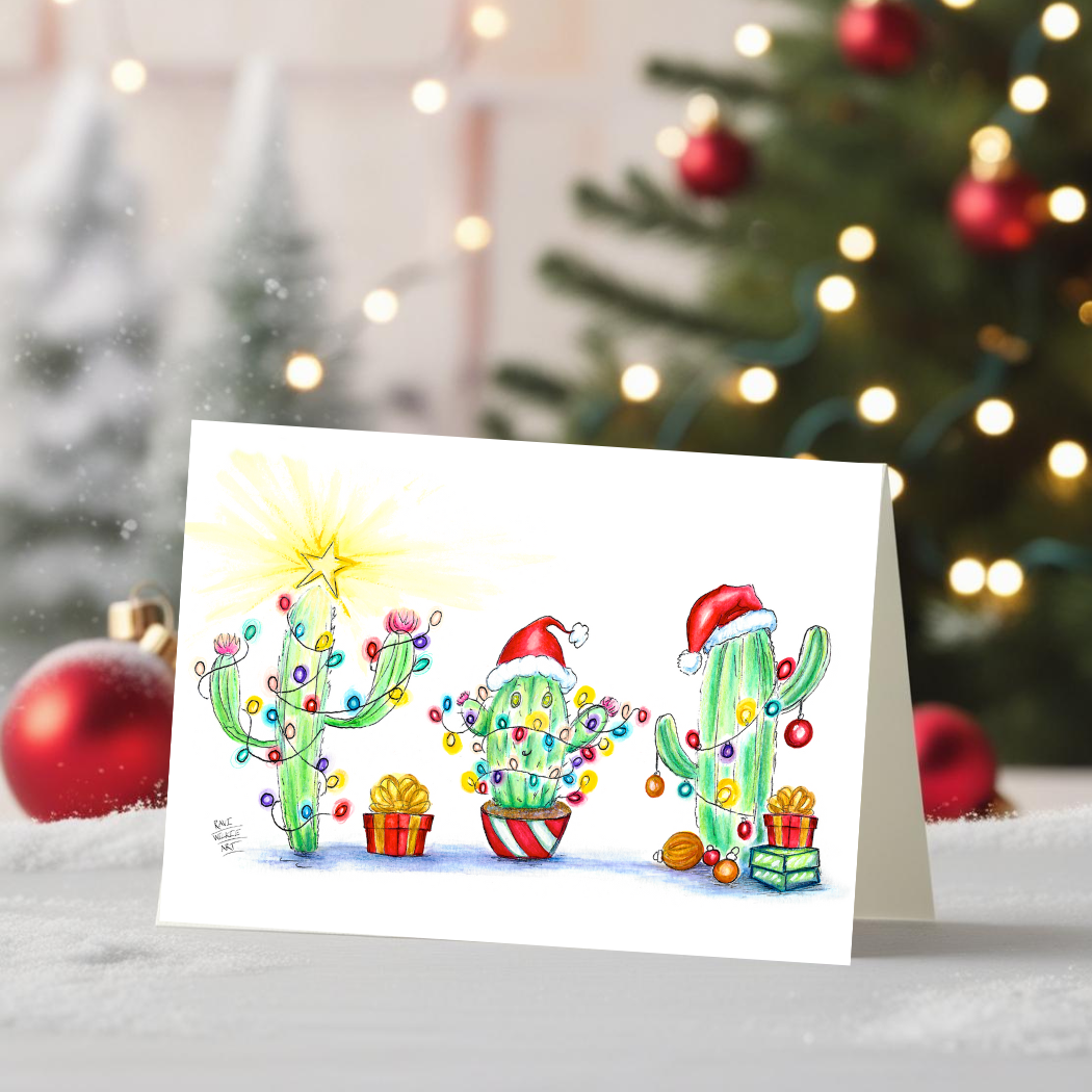 Holiday Cactus Greeting Card