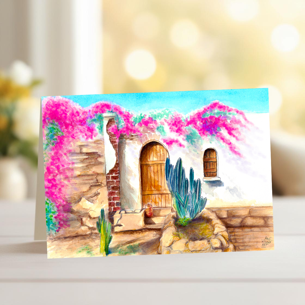Desert Cottage Greeting Card
