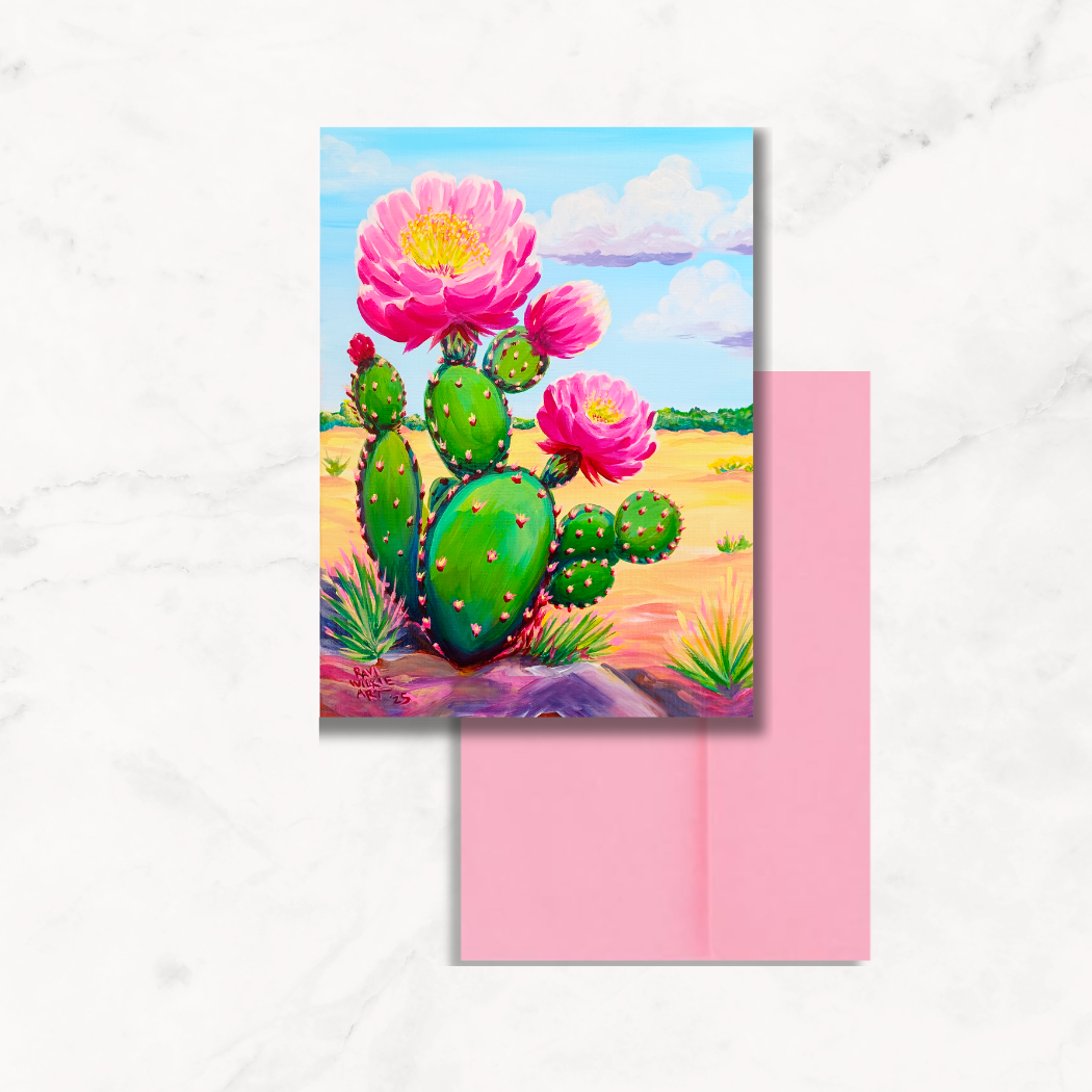 Cactus Blossom Greeting Card