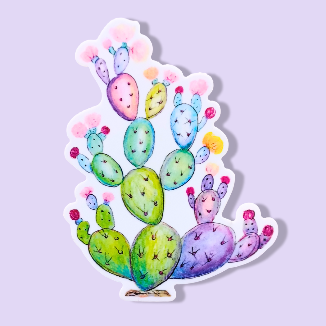 Colorful Cactus Sticker