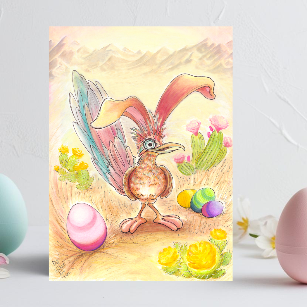 Easter Roadrunner Greeting Card