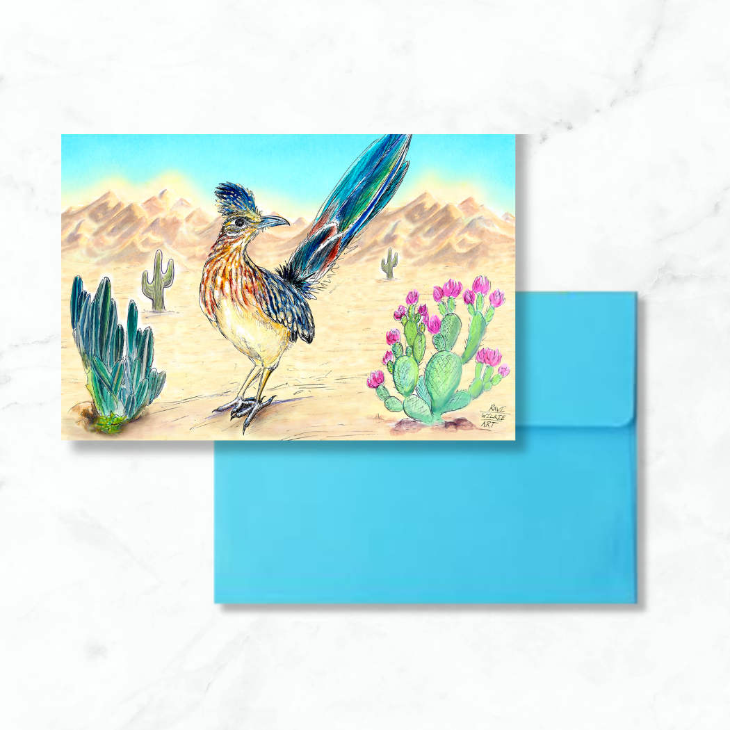 Roadrunner In The Desert Greeting Card