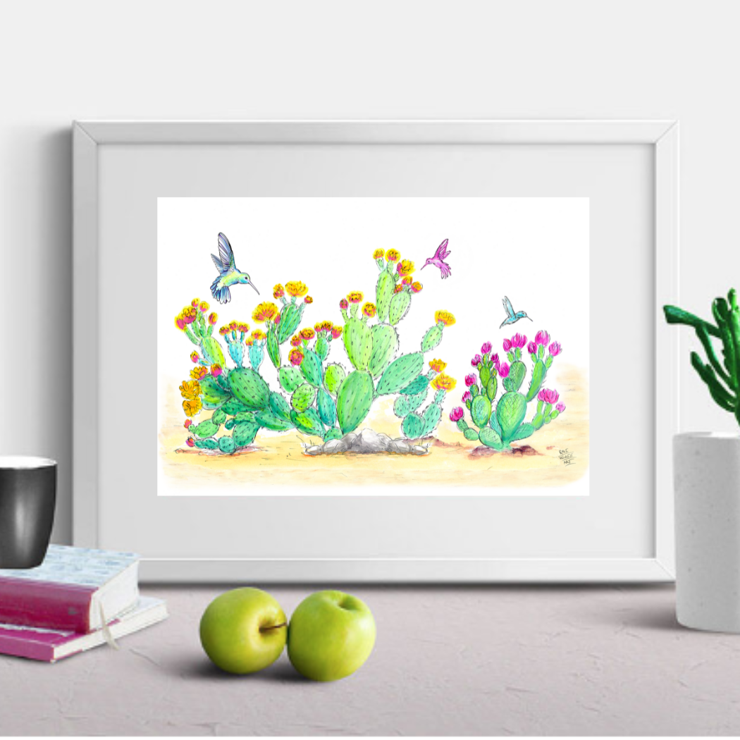 Cactus Garden Art Print