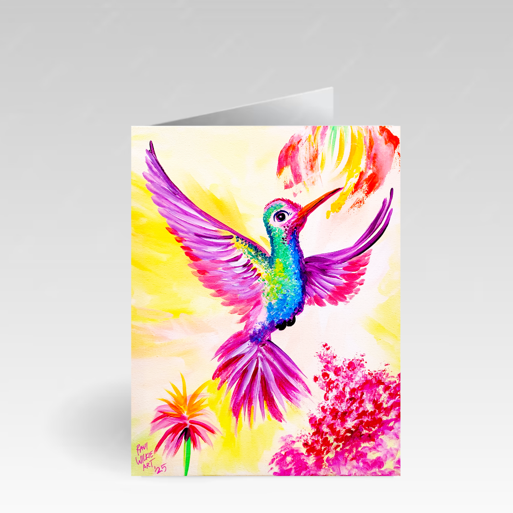 Hummingbird in Bloom Greeting Card