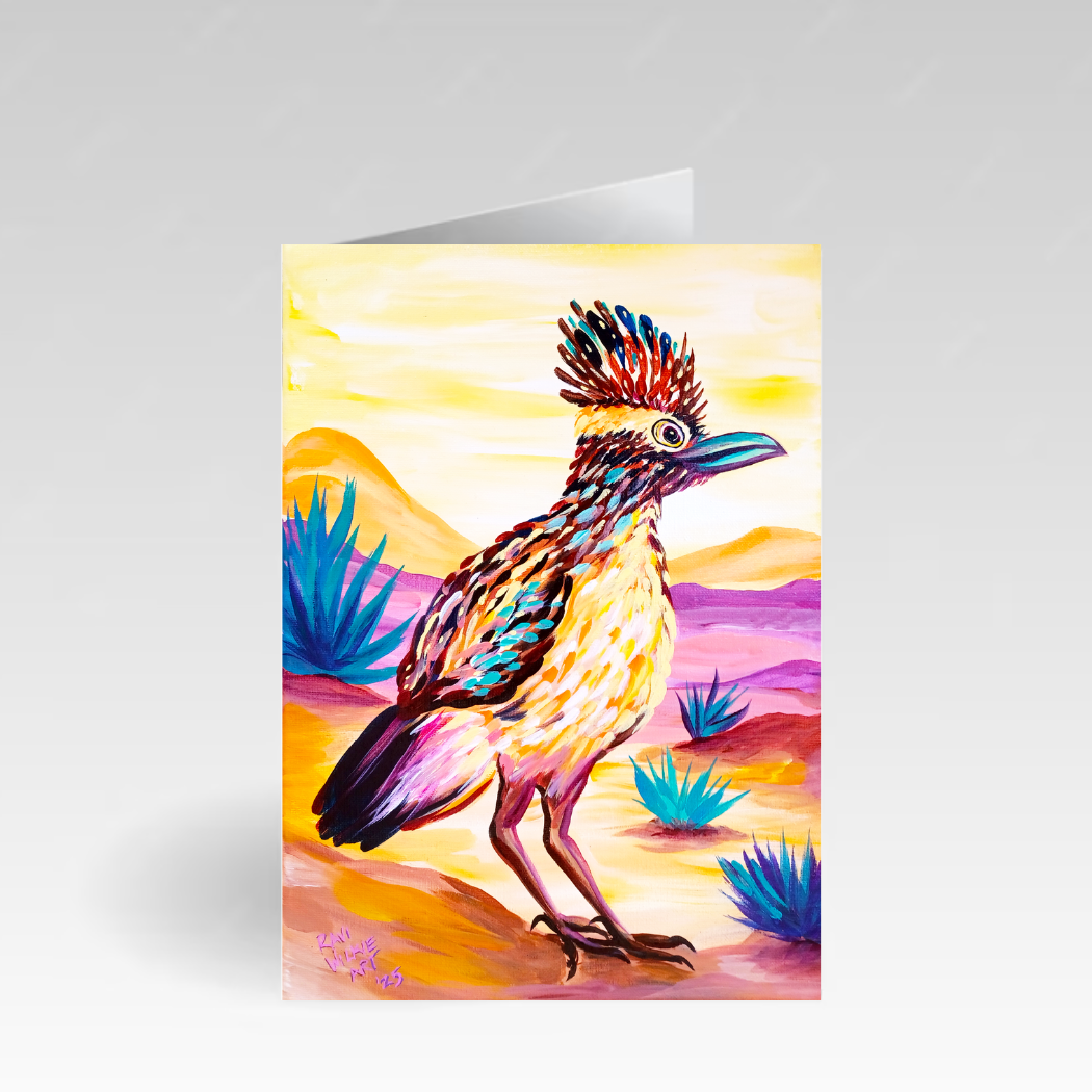 Painted Roadrunner Greeting Card