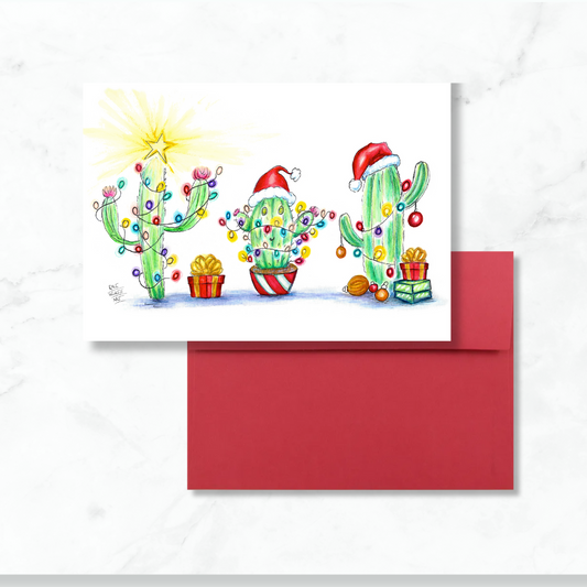 Holiday Cactus Greeting Card